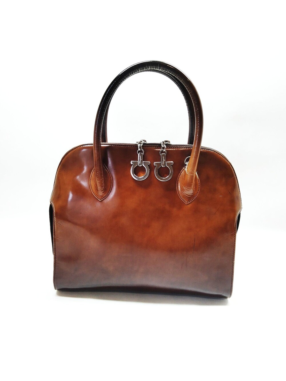 Ferragamo Hand Bag Brown Leather 2671475
